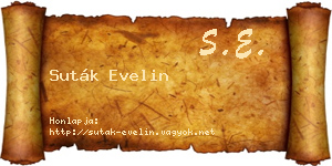Suták Evelin névjegykártya